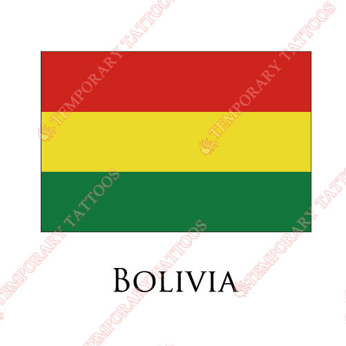 Bolivia flag Customize Temporary Tattoos Stickers NO.1832